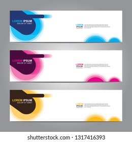 Vector abstract web banner design template. Collection of web banner template. Abstract geometric web design banner template isolated on grey background. Header - landing page Web Design Elements