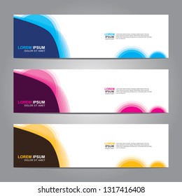 Vector abstract web banner design template. Collection of web banner template. Abstract geometric web design banner template isolated on grey background. Header - landing page Web Design Elements
