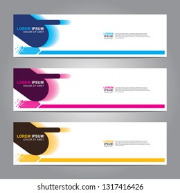 Vector abstract web banner design template. Collection of web banner template. Abstract geometric web design banner template isolated on grey background. Header - landing page Web Design Elements