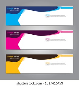 Vector abstract web banner design template. Collection of web banner template. Abstract geometric web design banner template isolated on grey background. Header - landing page Web Design Elements