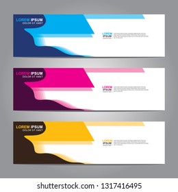 Vector abstract web banner design template. Collection of web banner template. Abstract geometric web design banner template isolated on grey background. Header - landing page Web Design Elements