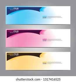 Vector abstract web banner design template. Collection of web banner template. Abstract geometric web design banner template isolated on grey background. Header - landing page Web Design Elements