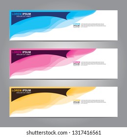 Vector abstract web banner design template. Collection of web banner template. Abstract geometric web design banner template isolated on grey background. Header - landing page Web Design Elements