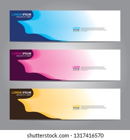 Vector abstract web banner design template. Collection of web banner template. Abstract geometric web design banner template isolated on grey background. Header - landing page Web Design Elements