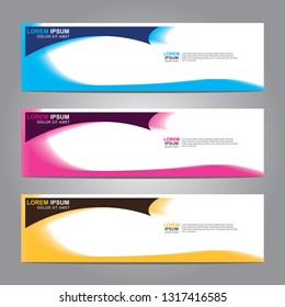 Vector abstract web banner design template. Collection of web banner template. Abstract geometric web design banner template isolated on grey background. Header - landing page Web Design Elements