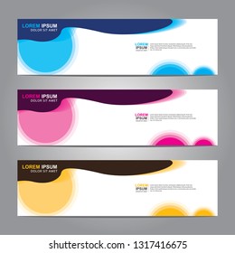 Vector abstract web banner design template. Collection of web banner template. Abstract geometric web design banner template isolated on grey background. Header - landing page Web Design Elements