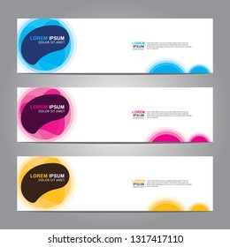 Vector abstract web banner design template. Collection of web banner template. Abstract geometric web design banner template isolated on grey background. Header - landing page Web Design Elements