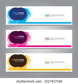 Vector abstract web banner design template. Collection of web banner template. Abstract geometric web design banner template isolated on grey background. Header - landing page Web Design Elements