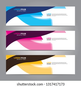 Vector abstract web banner design template. Collection of web banner template. Abstract geometric web design banner template isolated on grey background. Header - landing page Web Design Elements