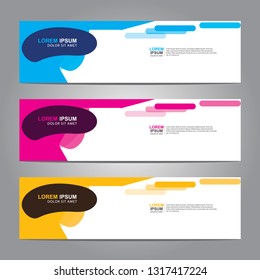 Vector abstract web banner design template. Collection of web banner template. Abstract geometric web design banner template isolated on grey background. Header - landing page Web Design Elements