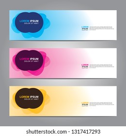 Vector abstract web banner design template. Collection of web banner template. Abstract geometric web design banner template isolated on grey background. Header - landing page Web Design Elements