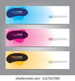 Vector abstract web banner design template. Collection of web banner template. Abstract geometric web design banner template isolated on grey background. Header - landing page Web Design Elements
