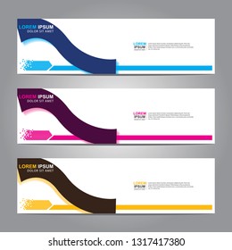 Vector abstract web banner design template. Collection of web banner template. Abstract geometric web design banner template isolated on grey background. Header - landing page Web Design Elements