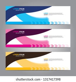 Vector abstract web banner design template. Collection of web banner template. Abstract geometric web design banner template isolated on grey background. Header - landing page Web Design Elements