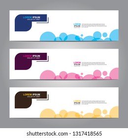 Vector abstract web banner design template. Collection of web banner template. Abstract geometric web design banner template isolated on grey background. Header - landing page Web Design Elements