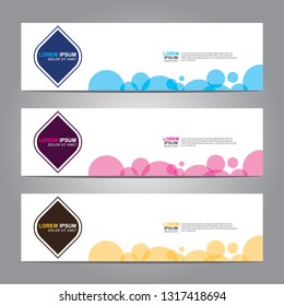 Vector abstract web banner design template. Collection of web banner template. Abstract geometric web design banner template isolated on grey background. Header - landing page Web Design Elements