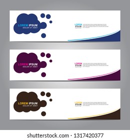 Vector abstract web banner design template. Collection of web banner template. Abstract geometric web design banner template isolated on grey background. Header - landing page Web Design Elements