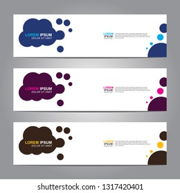 Vector abstract web banner design template. Collection of web banner template. Abstract geometric web design banner template isolated on grey background. Header - landing page Web Design Elements