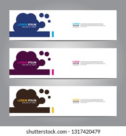 Vector abstract web banner design template. Collection of web banner template. Abstract geometric web design banner template isolated on grey background. Header - landing page Web Design Elements