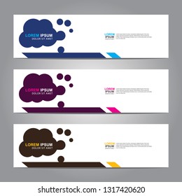 Vector abstract web banner design template. Collection of web banner template. Abstract geometric web design banner template isolated on grey background. Header - landing page Web Design Elements