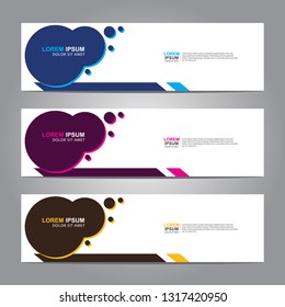 Vector abstract web banner design template. Collection of web banner template. Abstract geometric web design banner template isolated on grey background. Header - landing page Web Design Elements