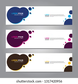 Vector abstract web banner design template. Collection of web banner template. Abstract geometric web design banner template isolated on grey background. Header - landing page Web Design Elements