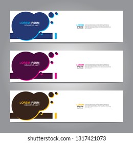 Vector abstract web banner design template. Collection of web banner template. Abstract geometric web design banner template isolated on grey background. Header - landing page Web Design Elements