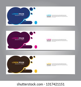 Vector abstract web banner design template. Collection of web banner template. Abstract geometric web design banner template isolated on grey background. Header - landing page Web Design Elements