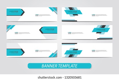 Vector abstract web banner design template. Collection of web banner template. Abstract geometric web design banner template isolated on grey background. Header - landing page Web Design Elements 