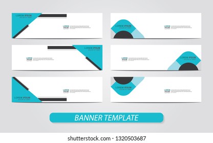 Vector abstract web banner design template. Collection of web banner template. Abstract geometric web design banner template isolated on grey background. Header - landing page Web Design Elements 