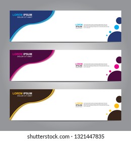 Vector abstract web banner design template. Collection of web banner template. Abstract geometric web design banner template isolated on grey background. Header - landing page Web Design Elements 