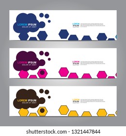 Vector abstract web banner design template. Collection of web banner template. Abstract geometric web design banner template isolated on grey background. Header - landing page Web Design Elements 