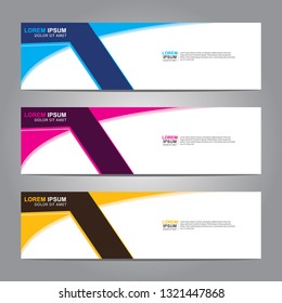 Vector abstract web banner design template. Collection of web banner template. Abstract geometric web design banner template isolated on grey background. Header - landing page Web Design Elements 