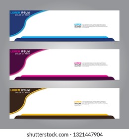 Vector abstract web banner design template. Collection of web banner template. Abstract geometric web design banner template isolated on grey background. Header - landing page Web Design Elements 