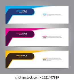 Vector abstract web banner design template. Collection of web banner template. Abstract geometric web design banner template isolated on grey background. Header - landing page Web Design Elements 