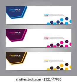 Vector abstract web banner design template. Collection of web banner template. Abstract geometric web design banner template isolated on grey background. Header - landing page Web Design Elements 