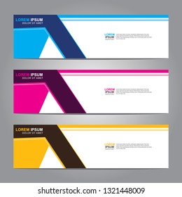 Vector abstract web banner design template. Collection of web banner template. Abstract geometric web design banner template isolated on grey background. Header - landing page Web Design Elements 