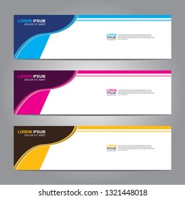 Vector abstract web banner design template. Collection of web banner template. Abstract geometric web design banner template isolated on grey background. Header - landing page Web Design Elements 