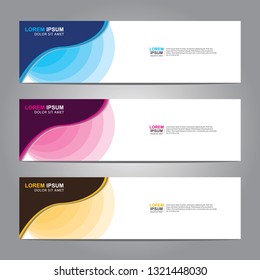 Vector abstract web banner design template. Collection of web banner template. Abstract geometric web design banner template isolated on grey background. Header - landing page Web Design Elements 