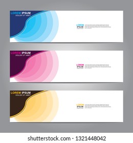 Vector abstract web banner design template. Collection of web banner template. Abstract geometric web design banner template isolated on grey background. Header - landing page Web Design Elements 