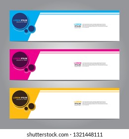 Vector abstract web banner design template. Collection of web banner template. Abstract geometric web design banner template isolated on grey background. Header - landing page Web Design Elements 