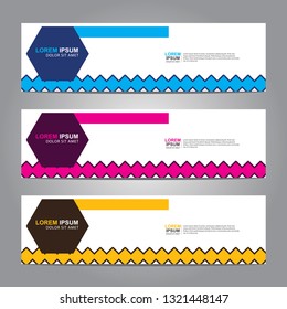 Vector abstract web banner design template. Collection of web banner template. Abstract geometric web design banner template isolated on grey background. Header - landing page Web Design Elements 