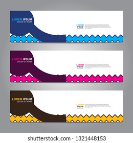 Vector abstract web banner design template. Collection of web banner template. Abstract geometric web design banner template isolated on grey background. Header - landing page Web Design Elements 