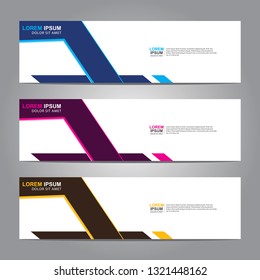 Vector abstract web banner design template. Collection of web banner template. Abstract geometric web design banner template isolated on grey background. Header - landing page Web Design Elements 