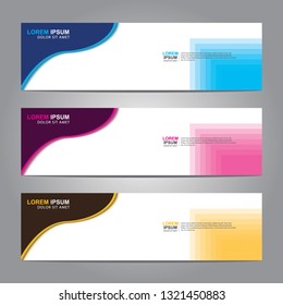 Vector abstract web banner design template. Collection of web banner template. Abstract geometric web design banner template isolated on grey background. Header - landing page Web Design Elements 