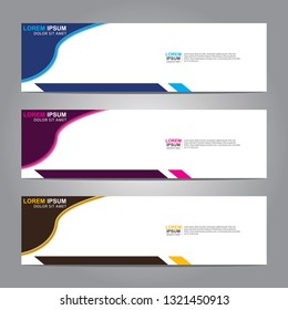 Vector abstract web banner design template. Collection of web banner template. Abstract geometric web design banner template isolated on grey background. Header - landing page Web Design Elements 