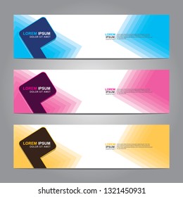 Vector abstract web banner design template. Collection of web banner template. Abstract geometric web design banner template isolated on grey background. Header - landing page Web Design Elements 