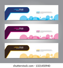 Vector abstract web banner design template. Collection of web banner template. Abstract geometric web design banner template isolated on grey background. Header - landing page Web Design Elements 