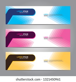 Vector abstract web banner design template. Collection of web banner template. Abstract geometric web design banner template isolated on grey background. Header - landing page Web Design Elements 