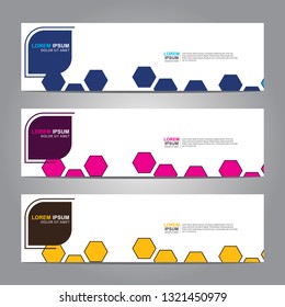 Vector abstract web banner design template. Collection of web banner template. Abstract geometric web design banner template isolated on grey background. Header - landing page Web Design Elements 